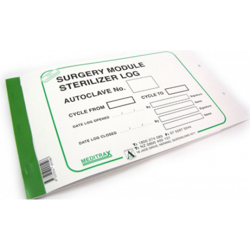 Surgery Module Steriliser Log BookEach Dental Zone