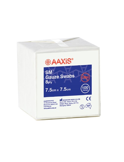 Gauze Swab 7.5cmx7.5cm 8ply Dental Zone